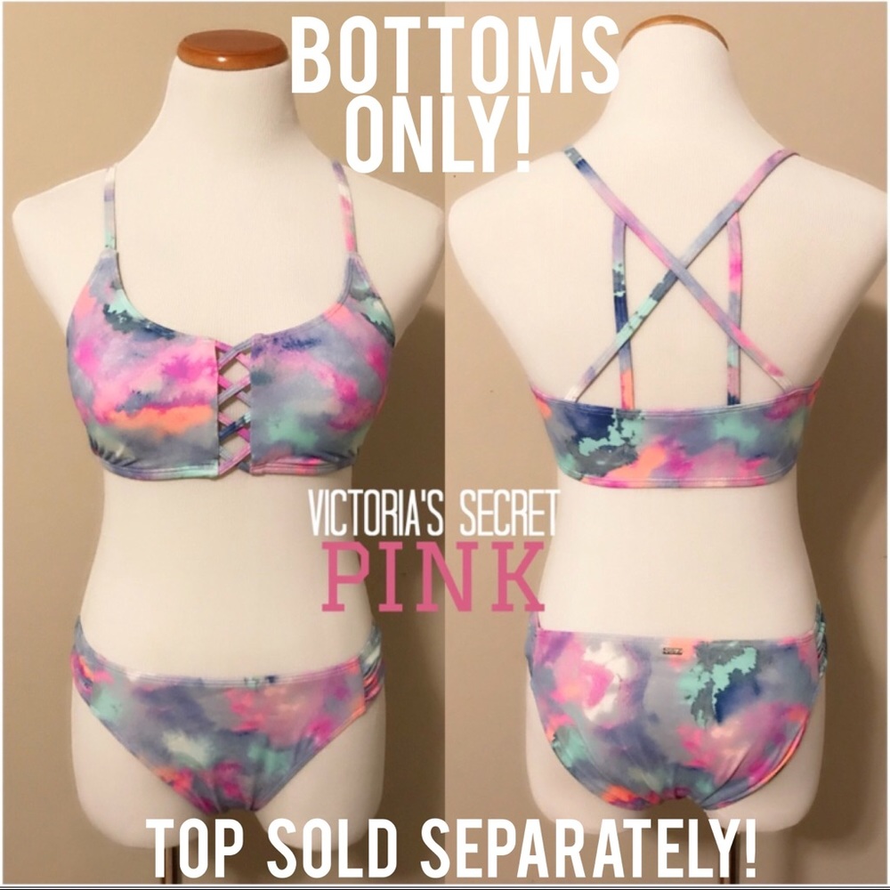 Pastel watercolor marble tie dye bottoms VS PINK
